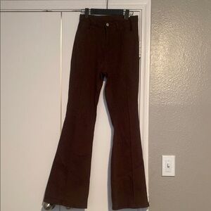 Brown Flared Pants